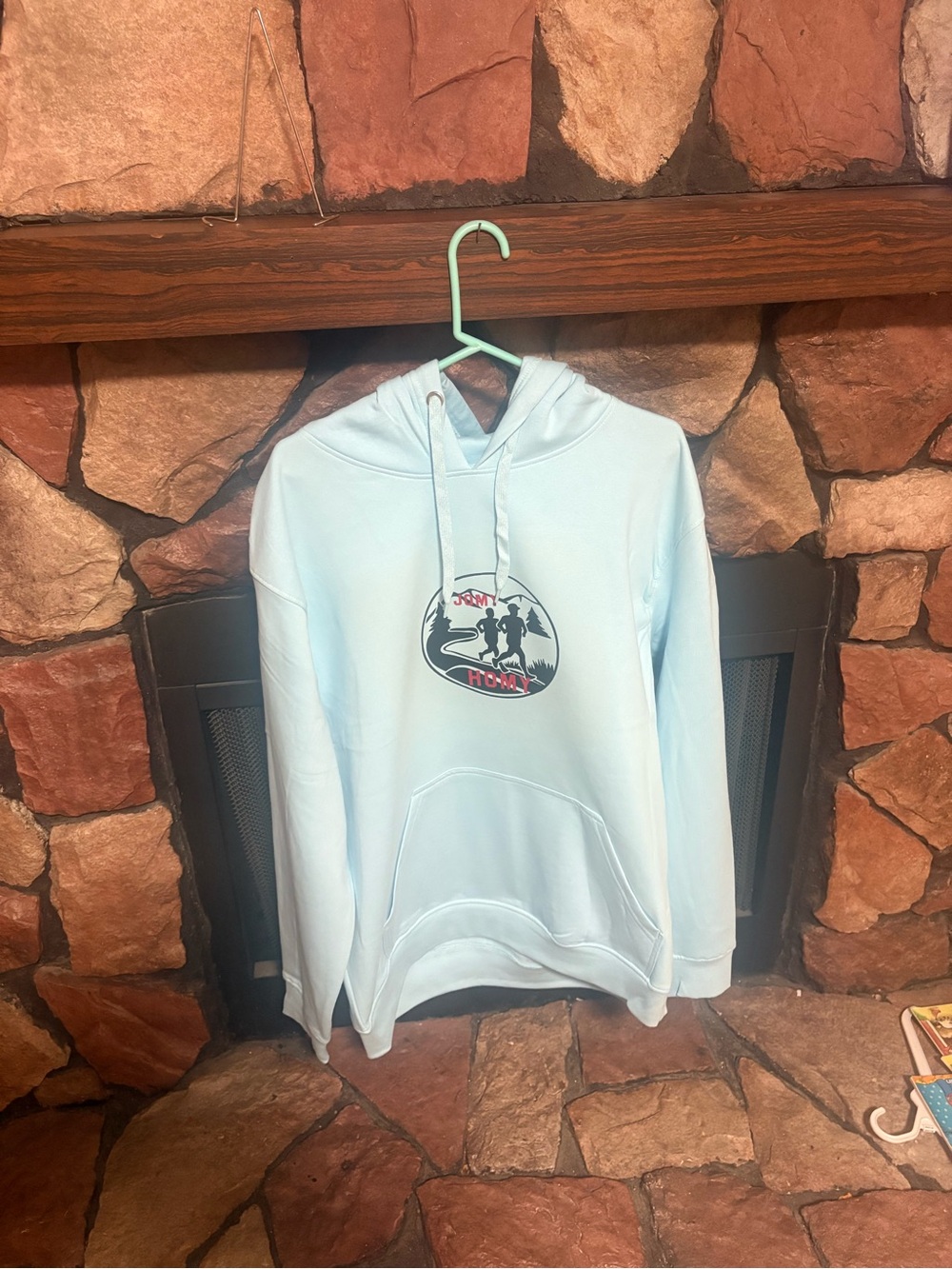 Gildan Light Blue Hoodie with Graphic Logo